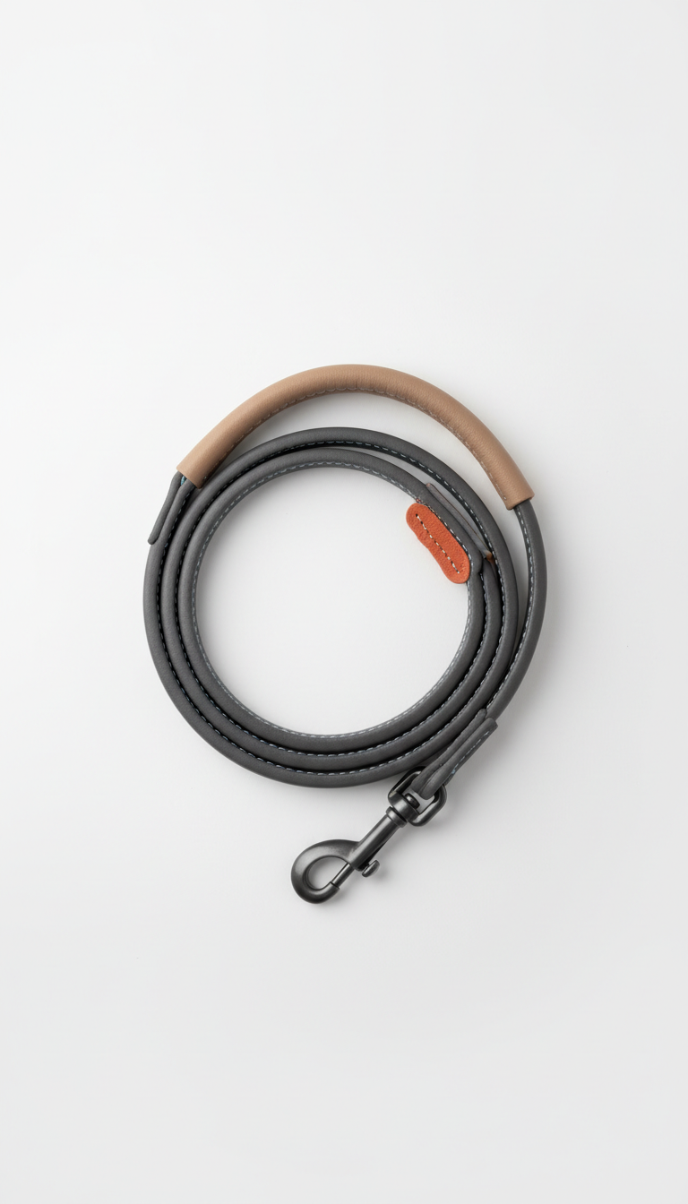 Vegan Leather Leash With Matte Hardware